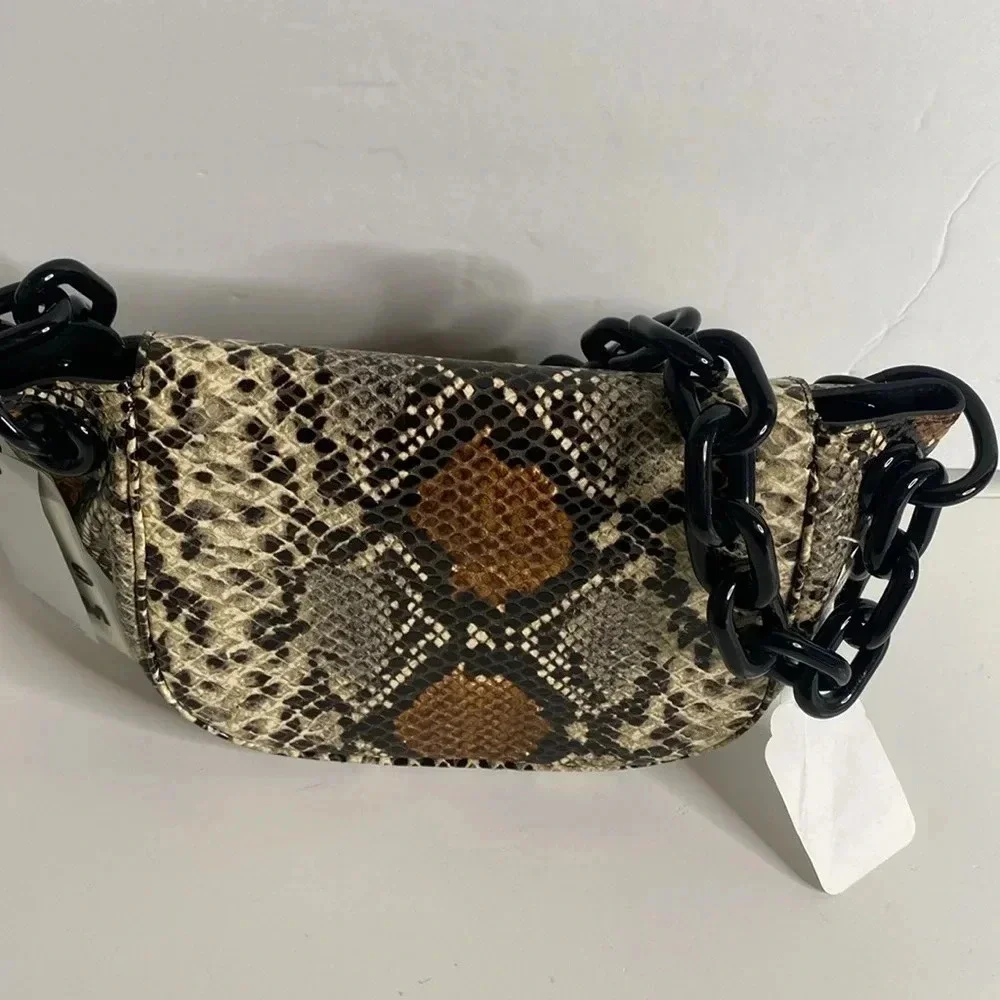 SIMON MILLER Snakeskin Printed Leather Bag - Picture 3 of 10